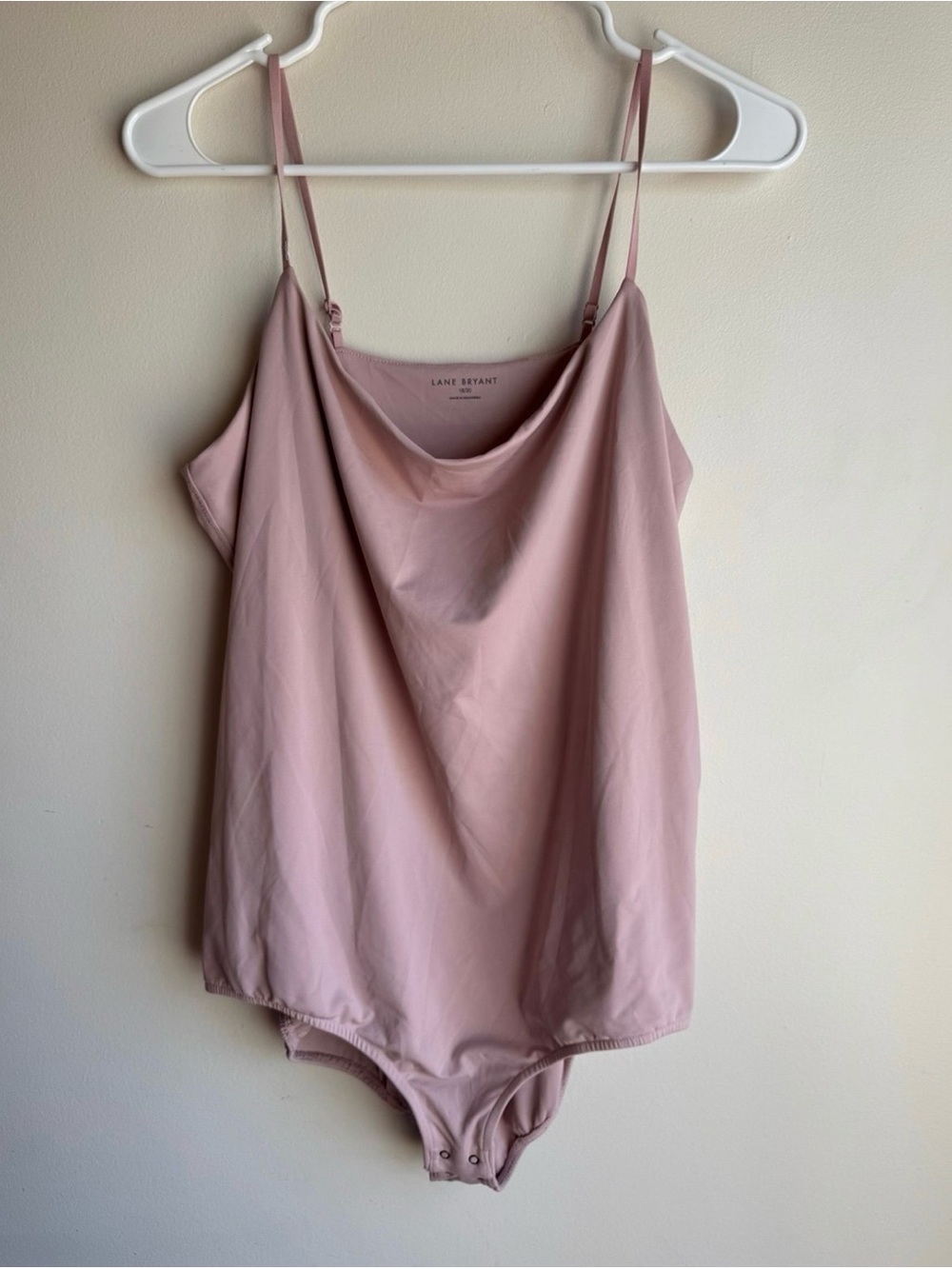 Lane Bryant Dusty Rose Cowl Neck Chemise Bodysuit